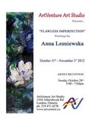 poster for a solo exhibition in ArtVenture Art Studio in London Ontario